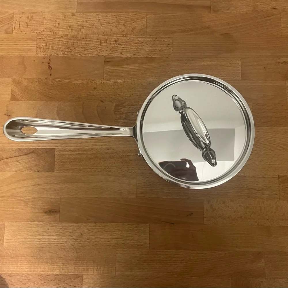 AllClad D5 1.5qt Stainless Steel Saucepan - Picture 6 of 6